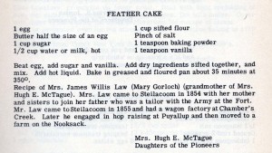 Pioneer Feather Cake