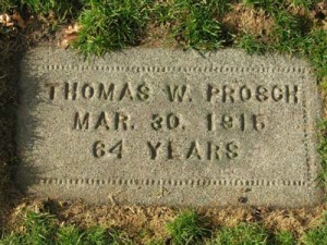 Thomas Prosch's grave, Lake View Cemetery, Seattle