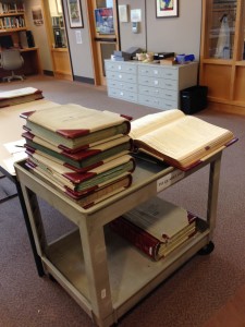 Archival research, old-school, at Washington State Archives.