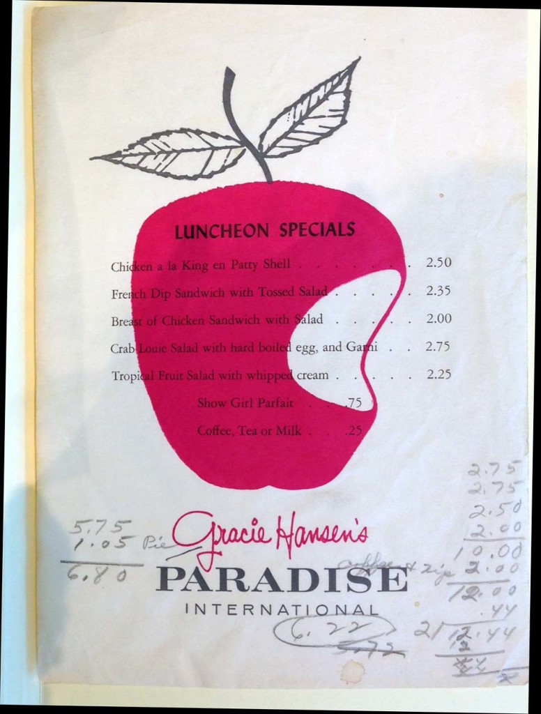 Lunch at Gracie Hansen's Paradise International, 1962 Seattle World's Fair, Courtesy The Seattle Public Library